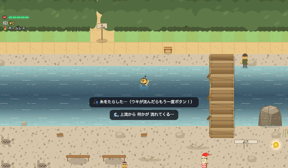 アスオタウンではアスオ川の深みに入ると、足がつかず、立っているつもりでも下流へ運ばれます。